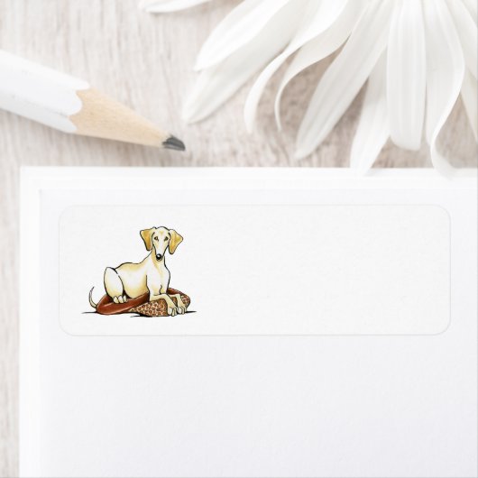 Smooth Gold Saluki Lester Etiket (Insitu)