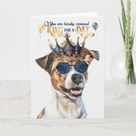 Smooth Jack Russell King voor Dag Funny Birthday Kaart