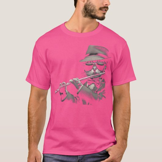 Smooth Jazz Cat T-shirt (Voorkant)