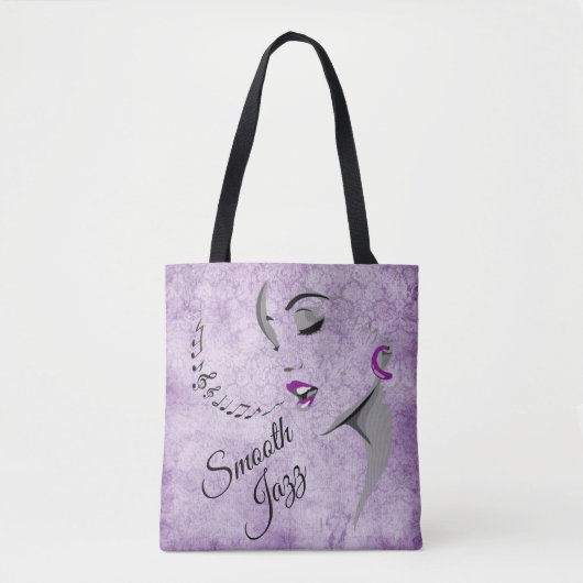 Smooth Jazz Lady Singer Tote Bag (Voorkant)