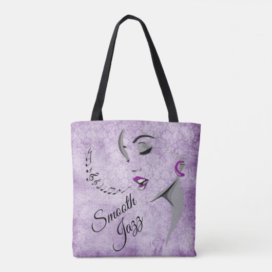 Smooth Jazz Lady Singer Tote Bag (Achterkant)