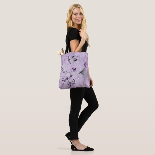 Smooth Jazz Lady Singer Tote Bag (Op model)