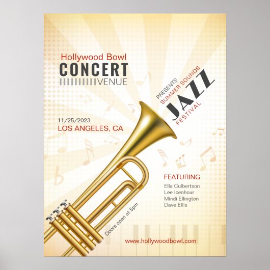 Smooth Jazz/Muziek Evenement Poster (Voorkant)