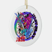 Smooth Jazz Muziek Kerstornament van Juleez Keramisch Ornament (Rechts)