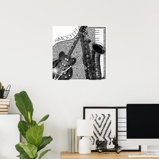Smooth Jazz Poster Sketch (Thuiskantoor)