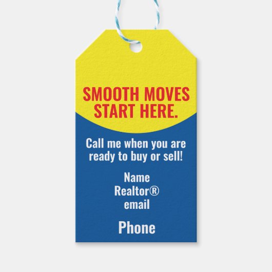 Smooth Moves Start Here Realtor Housewarming PopBy Cadeaulabel (Voorkant)
