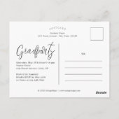 Smooth Note Afstuderen Aankondiging Briefkaart (Achterkant)