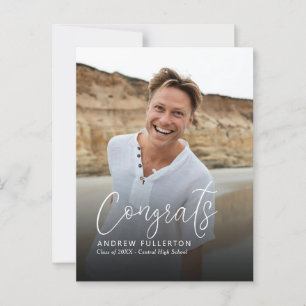 Smooth Note Afstuderen Aankondiging Briefkaart
