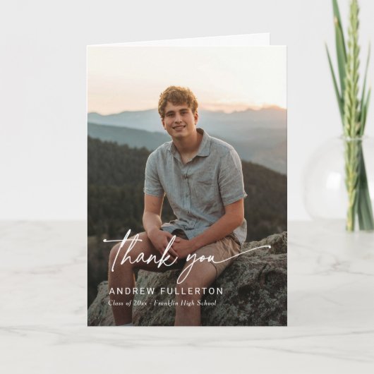 Smooth Note Afstuderen bedankkaart (Voorkant)