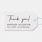 Smooth Note bewerkbare kleur Afstuderen voorkeurst Cadeaulabel (Voorkant (Horizontaal))