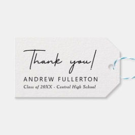 Smooth Note bewerkbare kleur Afstuderen voorkeurst Cadeaulabel