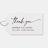 Smooth Note bewerkbare kleur Afstuderen voorkeurst Cadeaulabel (Achterkant Horizontaal)