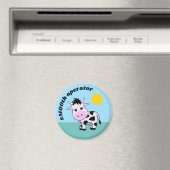 "sMOOth operator" Cute Koe Magnet (Insitu (Vaatwasser))