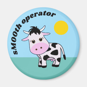 "sMOOth operator" Cute Koe Magnet