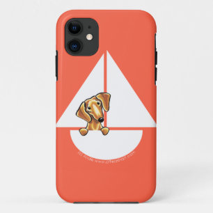 Smooth Red Dachshund Sailboat Red iPhone 11 Hoesje
