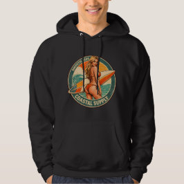 Smooth Ride Coastal Supply | Surf Pin-Up Grafiek Hoodie