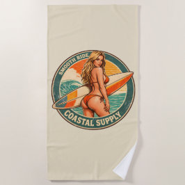 Smooth Ride Coastal Supply | Surf Pin-up Grafiek Strandlaken