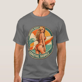 Smooth Ride Coastal Supply | Surf Pin-up Grafisch  T-shirt