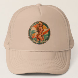 Smooth Ride Coastal Supply | Surf Pin-up Grafisch  Trucker Pet