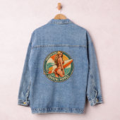 Smooth Ride Coastal Supply | Surf Pin-up Graphic Denim Jacket (Hangar)