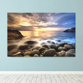 Smooth River Rocks Canvas Afdruk (Insitu (Houten vloer))