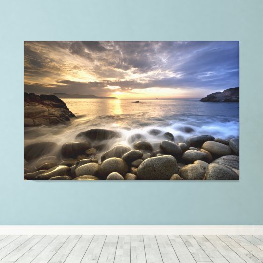 Smooth River Rocks Canvas Afdruk (Insitu (Houten vloer))