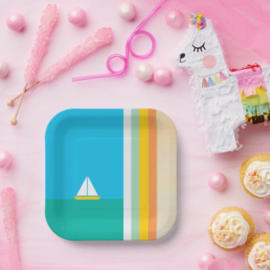 Smooth Sailin Paper Plate Papieren Bordje (Feest)