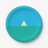 Smooth Sailin Party Plates Papieren Bordje (Voorkant)