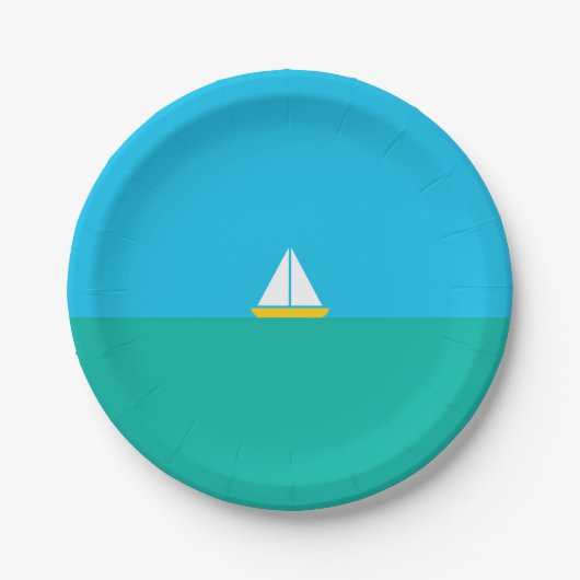 Smooth Sailin Party Plates Papieren Bordje (Voorkant)
