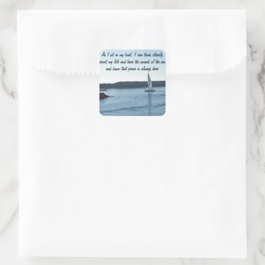 Smooth Sailing Aangepaste bericht Stickers (Tas)