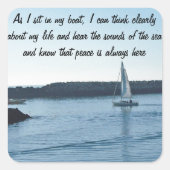 Smooth Sailing Aangepaste bericht Stickers (Voorkant)