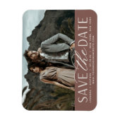 Smooth Script | Horizontal Photo Save the Date Magneet (Verticaal)