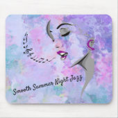 Smooth Summer Night Jazz Abstracte Lavender Muismat (Voorkant)