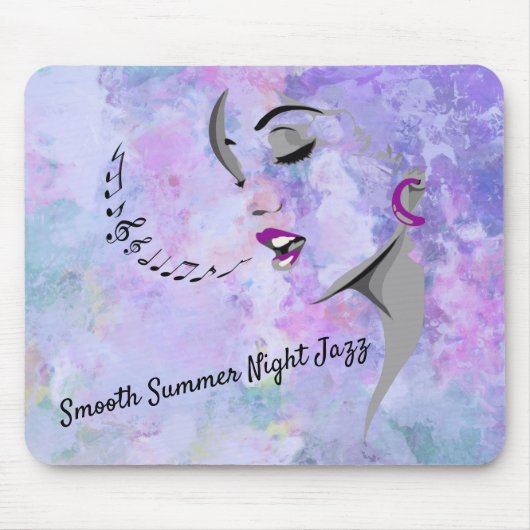 Smooth Summer Night Jazz Abstracte Lavender Muismat (Voorkant)