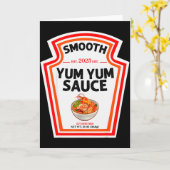 Smooth Yum Yum Sauce Condiment Costume Matching  Kaart (Gele Bloem)