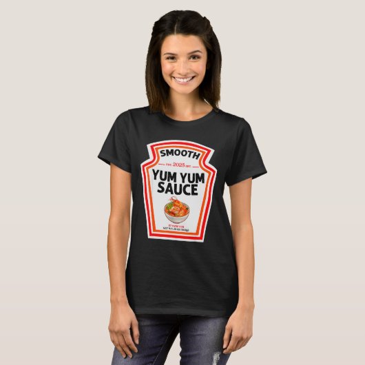 Smooth Yum Yum Sauce Condiment Costume Matching  T-shirt (Voorkant volledig)