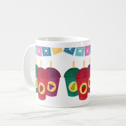 Smoothie Bliss: avocado, aardbei & druiven Koffiemok (Voorkant links)