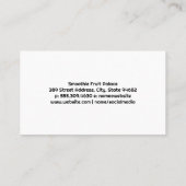 Smoothie bril | vruchten visitekaartje (Achterkant)