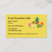 Smoothie Cafe Business-kaarten Visitekaartje (Voorkant)