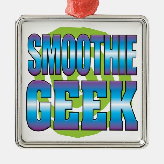 Smoothie Geek v3 Metalen Ornament (Voorkant)