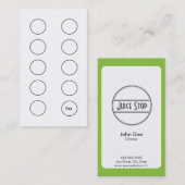 Smoothie & Juice Bar Visitekaartje Loyalty Kaart (Voorkant / Achterkant)