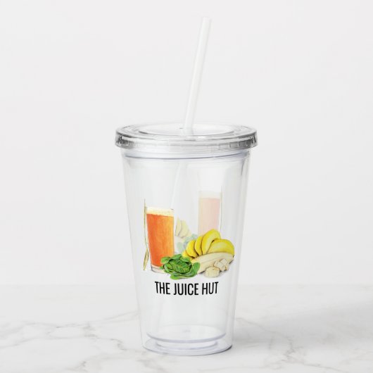 Smoothie Juice Business Shop Acryl Drinkbeker (Achterkant)
