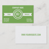 Smoothie & Juice koop één visitekaartje Kortingskaartje (Voorkant / Achterkant)