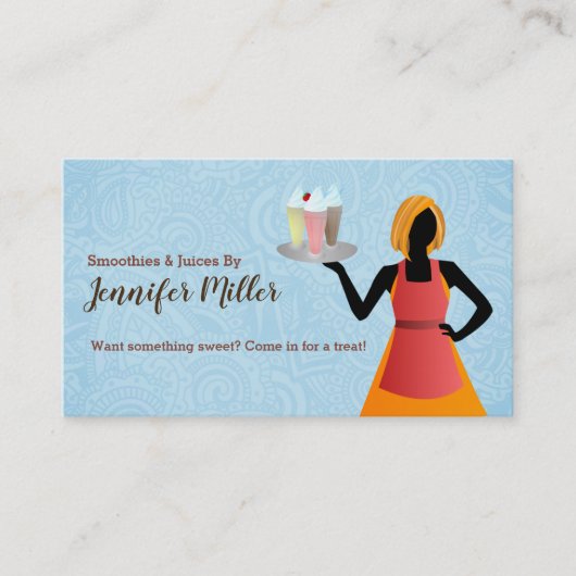 Smoothie Juices-visitekaartjes Visitekaartje (Voorkant)