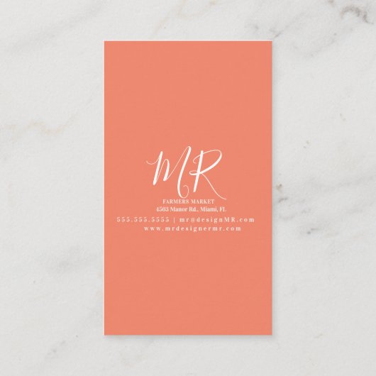 Smoothie Melk Schudde Pop Pananas Visitekaartje (Achterkant)