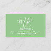 Smoothie Melk Schudde Vruchten Mengsel Roze Groen Visitekaartje (Achterkant)