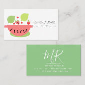 Smoothie Melk Schudde Vruchten Mengsel Roze Groen Visitekaartje (Voorkant / Achterkant)