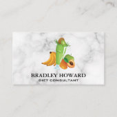 Smoothie met groen fruit visitekaartje (Voorkant)