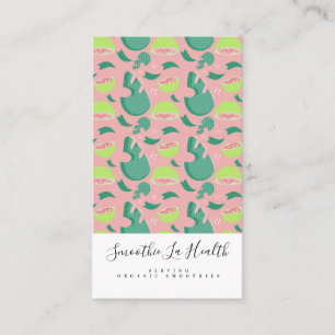 Smoothie Milkshake Fruit Guave Roze Patroon Visitekaartje
