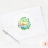 Smoothie Pauze Ronde Sticker (Envelop)